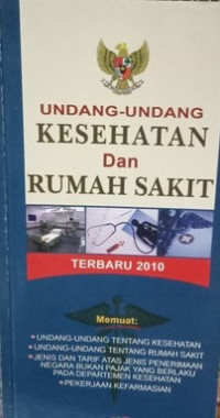 Image of Undang-undang Kesehatan dan Rumah sakit